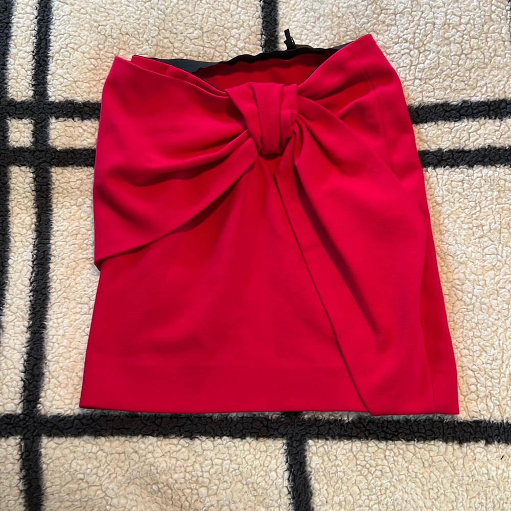 Maje Red Bow Skirt